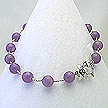 DKC ~ Faceted Purple Jade Necklace w/ a Sterling Silver Flower Clasp